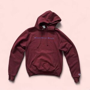Burgundy Champion hoodie - classic logo pullover